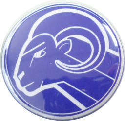 zodiak capricorn badge blue